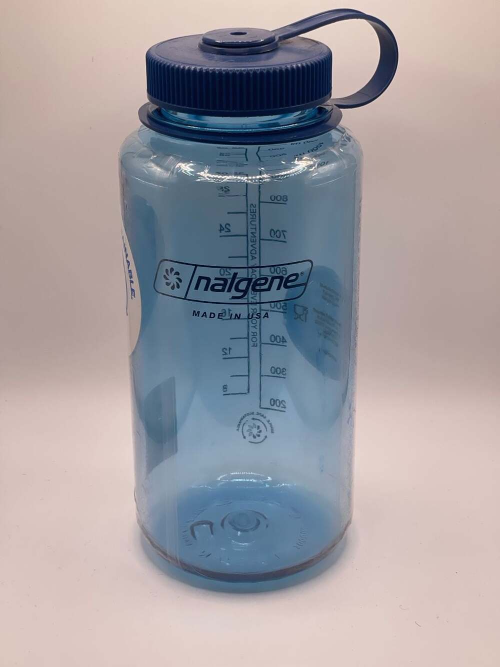 Nalgene Sustain 32oz Wide Mouth Water Bottle, Baby Blue